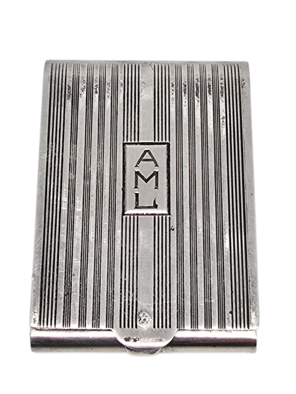 Napier Sterling Silver Match Safe Vesta Case with Monogram and Engraving #24560